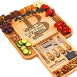 Set de regalo de tabla de charcutería personalizada, tabla de queso grande personalizada, tabla de charcutería para boda, aniversario, cumpleaños, inauguración de casa, compromiso, fiesta, regalo de nuevo hogar para pareja, Día del Padre, Navidad