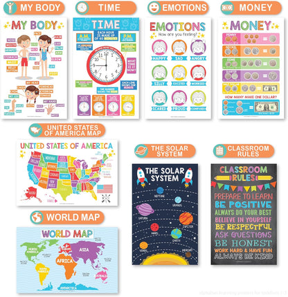 16 Laminated Educational Posters for Pre-K, Toddler Homeschool, Preschool, and Kindergarten Classroom - photo 4