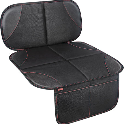 Sinvitron Car Seat Protector for Kids, Anti-Slip Thick Padding, Seat Mark Protection, 2 Storage Pockets for Toys & Snacks, Universal Fit for Most Vehicles (Black, 1 Pack)