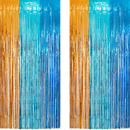 Iridescent Party Streamers Backdrop 3.2ft x 6.5ft 2 PCS