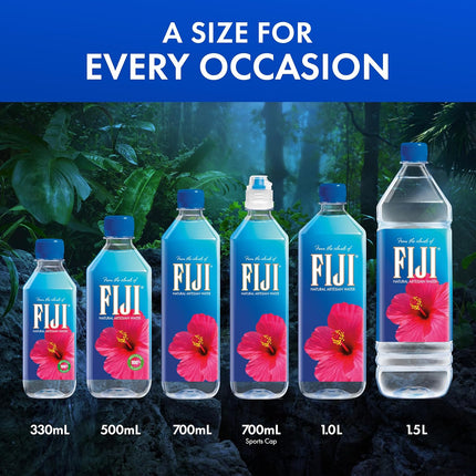 FIJI Natural Artesian Bottled Water, 1 Liter / 33.8 Fl Oz (Pack of 12)