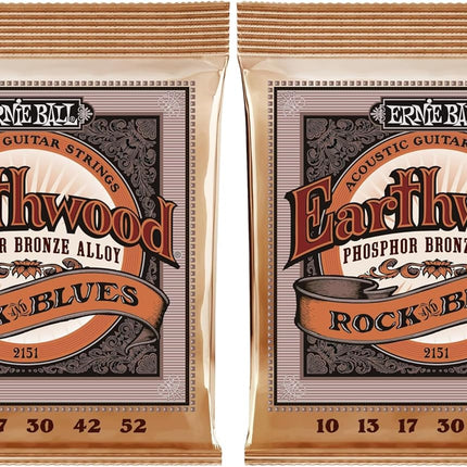 Ernie Ball Earthwood Custom Medium Phosphor Bronze Acoustic Guitar Strings, 3-Pack, 12.5-56 Gauge (P03543)