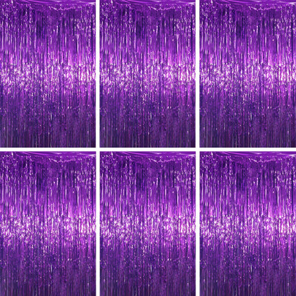 Champagne Foil Fringe Backdrop Curtains, 3.3x6.6ft, 3pcs