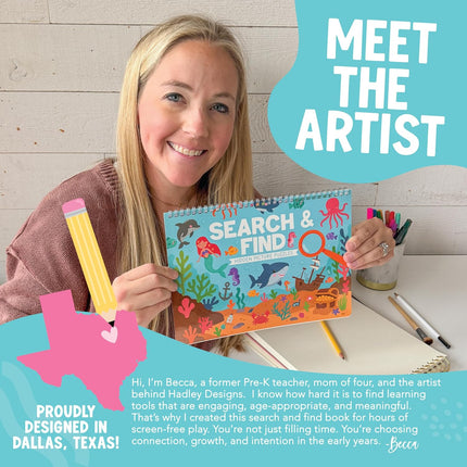 Search and Find Books for Kids 3-5 - Seek and Find Books for Kids 4-6, Hidden Pictures Book Ages 3-6, Preschool Learning Activities, Educational Toys Activity Book, Learning Games for 4 Year Olds