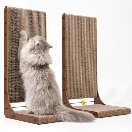 Rascador para Gatos, Almohadilla Rascadora en Forma de L de 18.9 Inch para Gatos de Interior