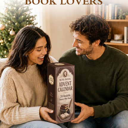 Mini Book Advent Calendar 2026 for Book Lovers, Christmas Tree Decor Books