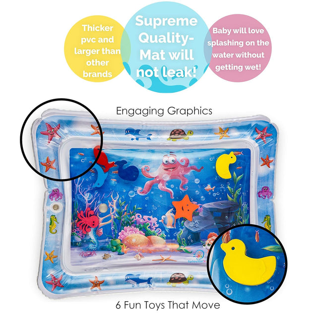 Inflatable Tummy time Premium Water mat Infants and Toddlers is the Perfect Fun time Play Activity - photo 2