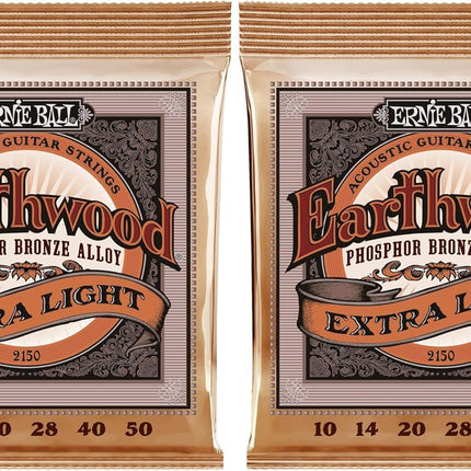 Ernie Ball Earthwood Custom Medium Phosphor Bronze Acoustic Guitar Strings, 3-Pack, 12.5-56 Gauge (P03543)