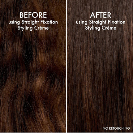 John Frieda Straight Fixation Styling Crème, Straight Hair Styling Cream for Women and Men, 5 oz