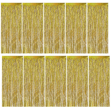 Tinsel Foil Fringe Curtains Wavy Backdrop for Parties Sparkle Metallic Wavy Foil Fringe Backdrop Curtain for Party Decorations Photo Booth Props for Birthday Graduation Wedding