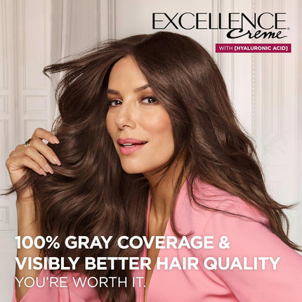 L'Oreal Paris Excellence Crème Permanent Hair Dye, Triple Care Hair Color with Hyaluronic Acid for 100% Gray Coverage, 01 Extra Light Natural Ash Blonde, 1 Kit (Packaging May Vary)