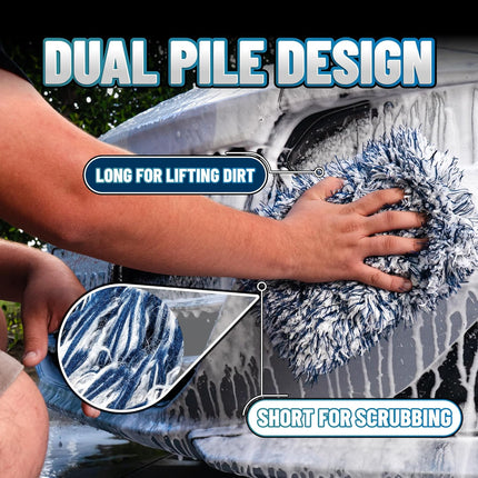 Chemical Guys Dually Wash Pad Microfiber Car Wash Pad Dual Surface Cleaning Pad for Paint Clear Coat Glass Wheels and Exterior Surfaces