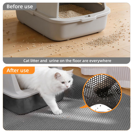Cat Litter Mat 47"x33" Urine-Proof XL Litter Mat for Litter Box Mat