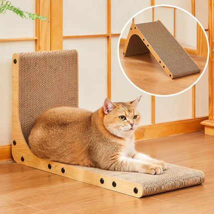 23.6 in L-Shaped Cardboard Cat Scratcher, 2-Pack for Indoor Cat