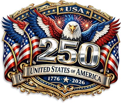 2 Pack 250 Year Anniversary USA Magnet