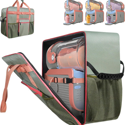 Carrying Bag for Ninja SLUSHi Max XXL - Easy Access Front Panel, Multiple Pockets for Ninja Slushie Machine Accessories FS605, Rugged Bag with Multiple Handles