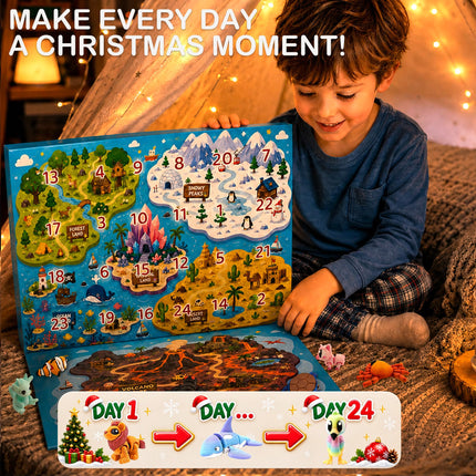 Advent Calendar 2026 for Kids - Countdown Calendar with 24 Days 3D-Printed-Animals Toy Gifts for Kids Boys Girls