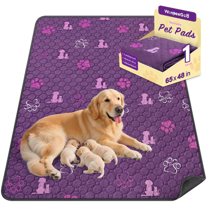 Washable Pee Pads for Dogs, Waterproof, 18 x 24 in, 4 Pack, Gray