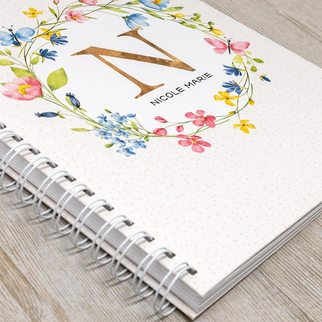 Baby Journal - Hardcover First Year Album Customized with Baby's Name &