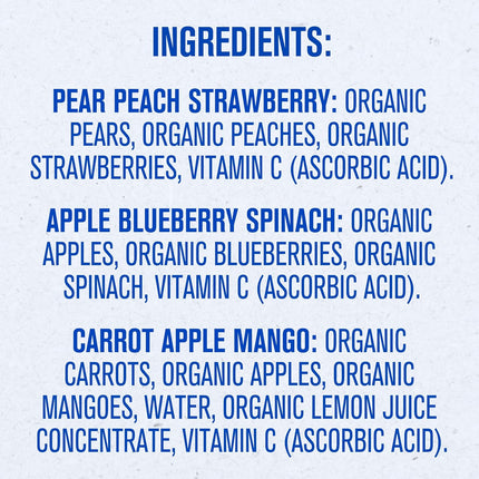 Gerber Organic Baby Food Pouches, 2nd Foods for Sitter, Fruit & Veggie Variety Pack, 3.5 Ounce (Set of 18)
