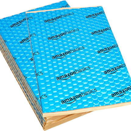 Amazon Basics Car Sound Deadening Mat, 9.8" x 15.7", 34-Piece, Heat and Noise Insulation, Vibration Dampening