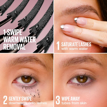 Maybelline Lash Sensational Sky Tubes Tubing Mascara, Extension-Like Lengthening and Volumizing Mascara, 24HR Eye Makeup with Shea Butter & Castor Oil, Very Black, 1 Count