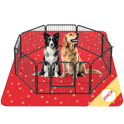 Washable Pee Pads for Dogs, Ultra-Absorbent, 2 Pack 36"x41" Gray
