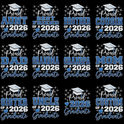 Graduation Shirts 2026 for Family Proud Mom of a 2026 Graduate Shirt Proud Dad Sister Aunt Grandma Shirt Graduation Gifts