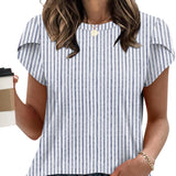 Womens Summer Tops Dressy Casual Blouses Short Sleeve Shirts for Women Business Casual Beach Vacation Outfits
