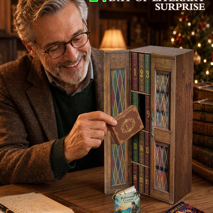 Mini Book Advent Calendar 2026 for Book Lovers, Christmas Tree Decor Books