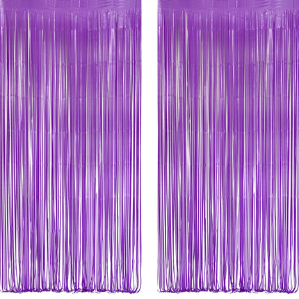 Iridescent Party Streamers Backdrop 3.2ft x 6.5ft 2 PCS