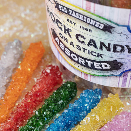 36 Extra Large Assorted Rock Candy Sticks: Espeez - Candy Party Favors - for Birthdays, Weddings, Receptions, Bridal, Baby Showers - Rock Bulk