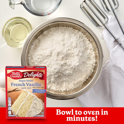 Betty Crocker Delights Super Moist French Vanilla Cake Mix, 13.25 oz