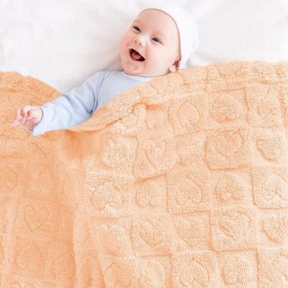 Fleece Baby Blanket Heart Checkered, Ultra Soft Cozy Baby Blankets for Girls Boys, Fluffy Infant Toddler - photo 2