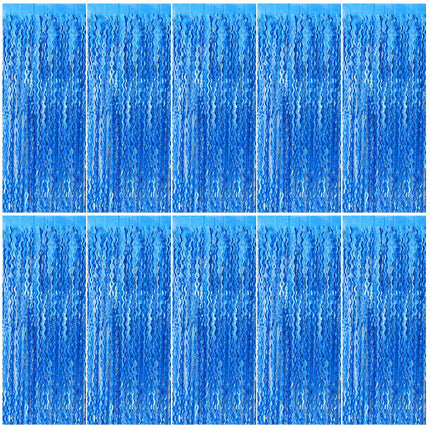Tinsel Foil Fringe Curtains Wavy Backdrop for Parties Sparkle Metallic Wavy Foil Fringe Backdrop Curtain for Party Decorations Photo Booth Props for Birthday Graduation Wedding