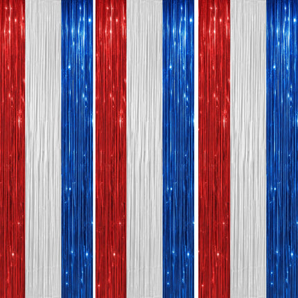 3 Pack Foil Fringe Backdrop - Purple Shiny Tinsel Curtains for Party Decoration/Photo Booth Props - 3.3x8.2 FT Metallic Foil Backdrop for Birthday, Wedding, Graduation, Christmas.