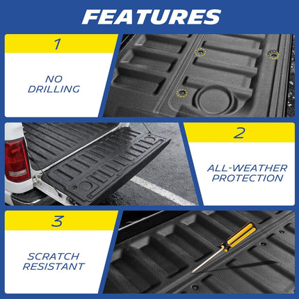 Michelin Truck Tailgate Protector for 2024 2025 2026 Ford Ranger, All-Weather Tailgate Mat, Custom Fit, Durable TPE, Pad, Non-Slip