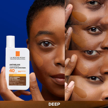 La Roche-Posay Anthelios Sunscreen SPF 40, Ultra-Light Fluid Broad Spectrum SPF 40, Face Sunscreen with Titanium Dioxide Mineral, Lightweight & Fast-Absorbing, Oil-Free, Matte Finish