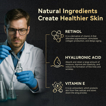 Men's Beef Tallow for Skin, Whipped Grass-Fed Beef Tallow Face Cream, Tallow Balm with Retinol & Hyaluronic Acid, Mens Skin Care Face Moisturizer, Sandalwood, 3.5 OZ