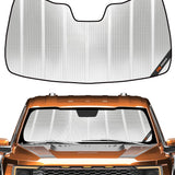 Windshield Sun Shade for Ford F150 2021-2025. Reflective Aluminum Film Front Window Sunshade B