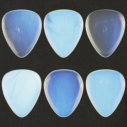 Opalite Guitar Pick - 3.0 mm Heavy Gauge, 351 Shape - Handmade Exotic Plectrum by Bestamp Covers