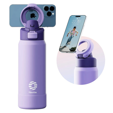 Stainless Steel Water Bottle with Magnetic Phone Holder - photo 9