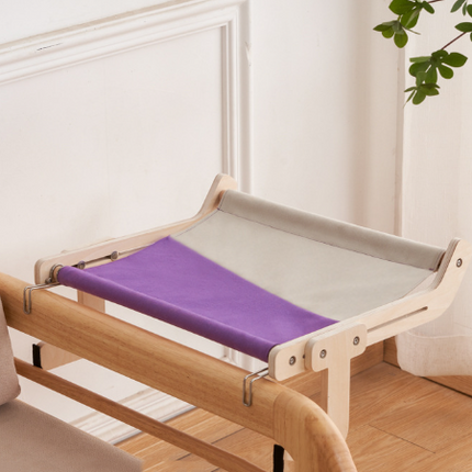 Sturdy hanging cat bed installation guide showing step-by-step wall mounting process