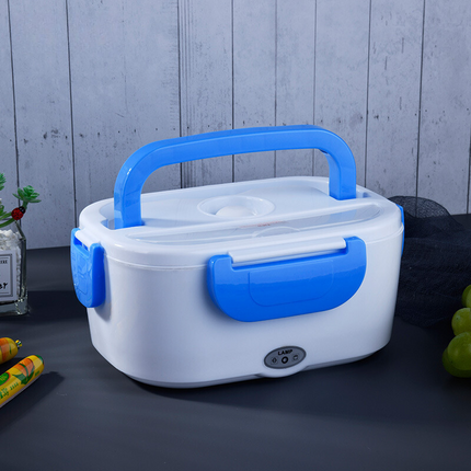2-in-1 Electric Heating Lunch Box features overview showing dual cooking modes