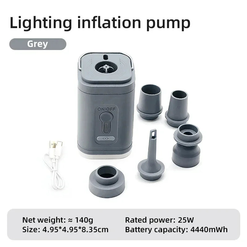 USA-CALI Electric Pocket Air Pump full product overview all angles