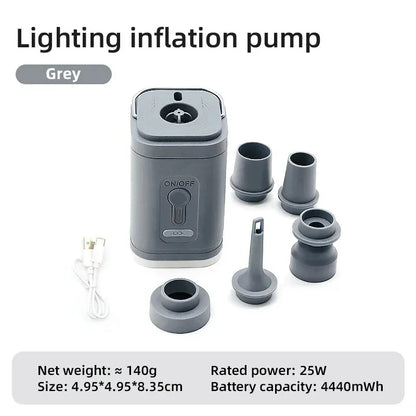 USA-CALI Electric Pocket Air Pump full product overview all angles