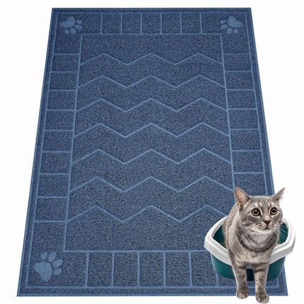 Cat Litter Box Mat, 35" x 24" Large Waterproof Litter Trapping Mat