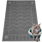 Cat Litter Box Mat, 35" x 24" Large Waterproof Litter Trapping Mat
