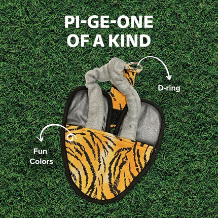 Bird Diaper, Wrap Around, for Larger Pigeons, Small Breed Hens and Roosters, Leak-Proof Design, Comfortable Fleece Strap Bird Harness with Sewn-in Liner & Secure Hook and Loop Closure - XS, Tiger