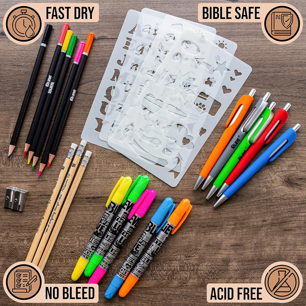 Bible Journaling Kit With Gel Highlighters And Pens No Bleed, Scripture Markers and Pencils Supplies - photo 3
